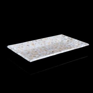 Plateau de service rectangulaire en nacre blanche polie fait main, nouvelle arrivée, décoration d'intérieur par Gani Craft Impex - Product Image 4