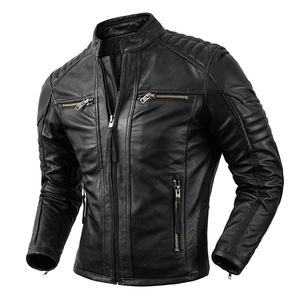 Veste en cuir pour homme, service OEM 2026, couleur noire, veste en cuir pour homme, manches longues, produit en cuir pour homme - Product Image 6