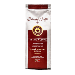 Blasini Deciso 100% Arabica Grains de café entiers torréfiés au bois, caféinés, goût doux, Antica Tostatura Triestina Italie 250g - Product Image 1