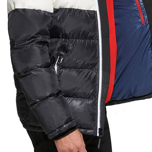 Veste bouffante de style de rue pour hommes tout nouveau manteau d'hiver en coton solide avec col montant Streetwear chaud à la mode - Product Image 6
