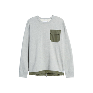 เสื้อสเวตเตอร์คอลูกเรือสำหรับผู้ชาย400g ลำลองไซส์ใหญ่พิเศษมีกระเป๋าสีย้อมพื้นฤดูหนาวแฟชั่นใหม่2024 - Product Image 4