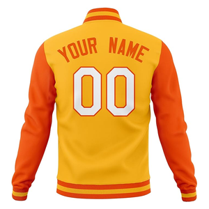 Veste universitaire pour hommes High School Letterman Bomber Style Hoodie Canvas Baseball Jackets avec col montant pour l'hiver - Product Image 2