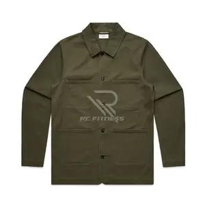 Chaqueta de lona encerada para hombre, diseño personalizado, forro liso, estilo Coach, chaqueta de trabajo de diseñador - Product Image 1