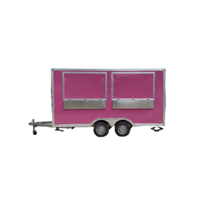 Carrito de comida móvil a vapor, camión de comida galvanizado con cocina completa, tiendas de alimentos y bebidas, venta al por menor - Product Image 2