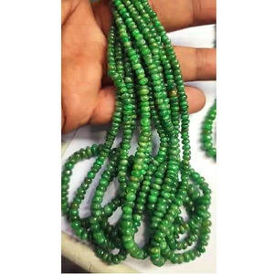 16 brins de perles lisses tsavorite naturelle 4-6mm rondelle 1575 Cts Lot Iroc ventes 16 pouces collier de perles de pierres précieuses US $205 pour tous - Product Image 2