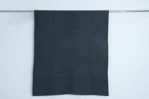 Manta de algodón para gofres melange gris oscuro de tamaño personalizado de alta calidad, manta decorativa reciclada tejida suave y ecológica para el hogar - Product Image 3