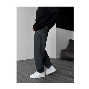 Jean Homme Hip Hop Tissé Denim Lavé Jambe Large 100% Coton Casual Sporty Streetwear - Product Image 2