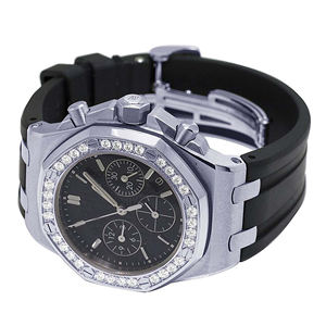 Montre vintage en quartz moissanite glacée avec cadran en verre et boîtier en acier inoxydable - Product Image 4