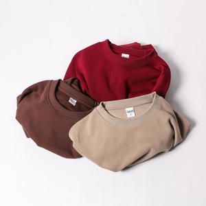 Pull à col rond tendance printemps-automne, 350g, poids lourd, composite, uni, simple, basique, sweat-shirt pour homme - Product Image 2