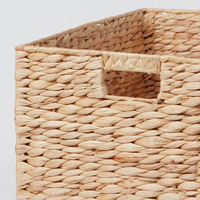 Panier de rangement tissé en jacinthe d'eau, multifonctionnel, couleur naturelle, fait main, pour la cuisine et la literie