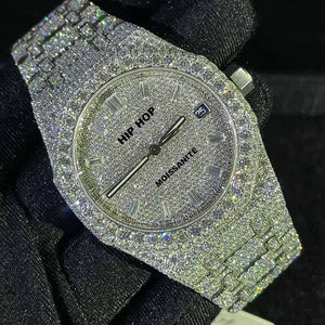 Célèbre marque véritable Moissanite montre Vvs1 pour le luxe Hip Hop hommes montres bijoux fête portant de l'Inde fabricant - Product Image 2