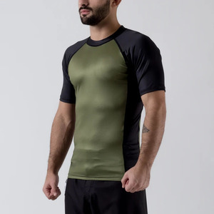 Slim Fit hommes Compression t-shirt décontracté été mode & Fitness Gym vêtements porter hommes à manches courtes éruptions cutanées hommes - Product Image 2