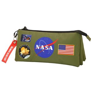 Trousse à crayons triple NASA FAN kaki - Product Image 1