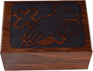 Boîte d'urne en bois de palissandre fabriquée à la main urne funéraire gravée à la main pour cendres humaines grandes urnes funéraires adultes (11x6x5) - Product Image 4