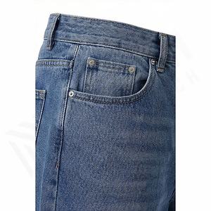 Pantalones Vaqueros Clásicos Casuales de Mezclilla para Hombre con Logotipo Personalizado, de Secado Rápido, Ajuste Holgado, Cierre de Cremallera y Botón, Color Personalizado - Product Image 5