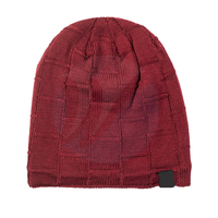 Gorros de Invierno, Gorro de Punto Jacquard con Logotipo Bordado a Mano, Gorro de Esquí Unisex Clásico con Patrón de Puntos