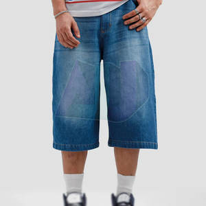 Jeans décontractés pour hommes de haute qualité, taille mi-haute, coupe droite, respirants, 100% coton, lavage clair, confort estival - Product Image 2