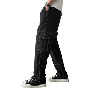 Dernier modèle de pantalon cargo personnalisé pour hommes avec poche latérale pantalon tactique de style de rue de coupe régulière pantalon délavé pour hommes à la mode - Product Image 2