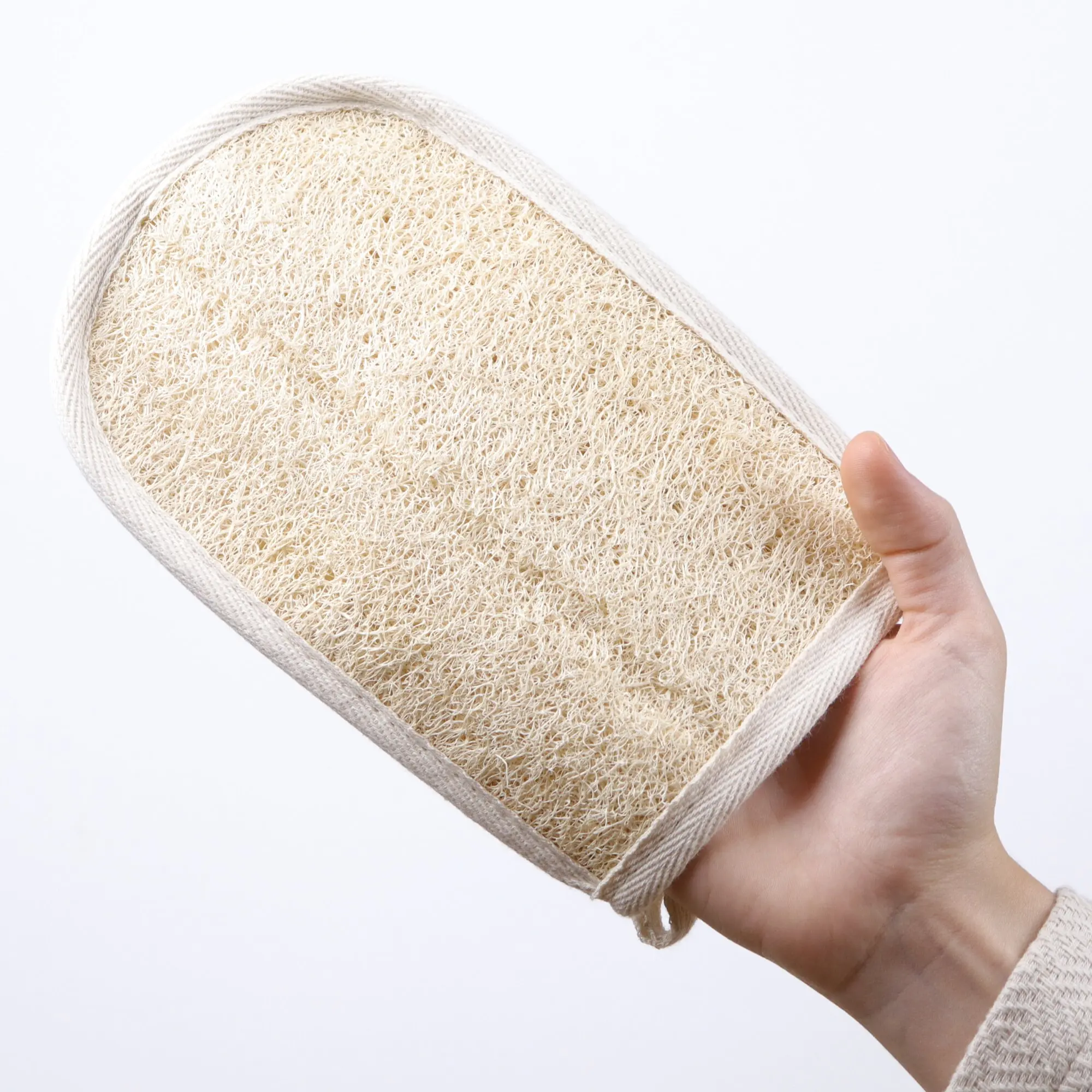 Gant exfoliant pour soins de la peau, éponge de bain en luffa naturel-gants pour douche corporelle