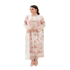 Vestidos de fiesta paquistaníes de 3 piezas de la colección de gasa Ramsha Vol para mujeres para festivales y bodas ropa india y paquistaní - Product Image 1