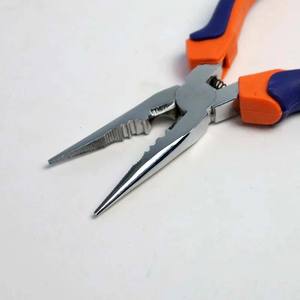 Pince à cheveux en acier inoxydable de couleur orange et bleue, pince à cheveux pour extensions de cheveux, pince à cheveux pour enlever les liaisons, avec dents - Product Image 5