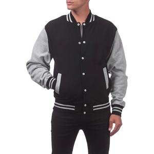Chaqueta de Béisbol para Hombre de Alta Calidad al por Mayor, Forrada de Felpa, Suéter Casual de Punto con Cierre, Chaqueta Clásica de Béisbol para Hombre - Product Image 1