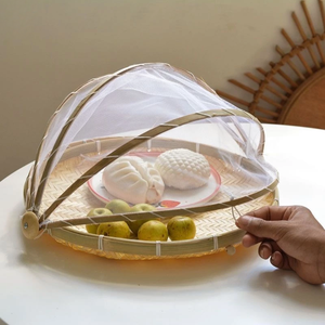 Vietnamese BAMBOO TRAY with <b>Mesh</b> Cover Traditional & Eco-Friendly Perfect for Drying, Serving & Storing Food - Product Image 6