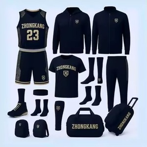 2025 élégant à manches courtes formation maillot garçons filles adultes basket-ball uniforme ensemble grande taille solide séchage rapide respirant en plein air - Product Image 2