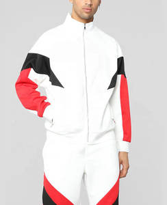 Chándales activos informales con logotipo personalizado de MOQ bajo para hombre, trajes deportivos para correr con cremallera completa, chándales transpirables de 2 piezas para correr atléticos - Product Image 3