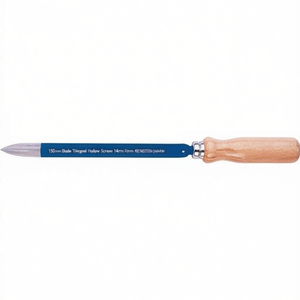 150mm Blade Triangular Hollow Scraper with 14mm Form C Wooden Handle RENNSTEIG Putty Knife - Product Image 3