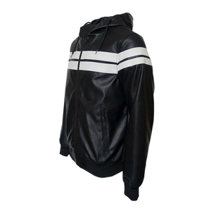 Veste zippée vintage en cuir véritable vieilli, imperméable, écologique, coupe-vent, pour homme, coupe ajustée, style motard, chaude pour l'hiver - Product Image 2