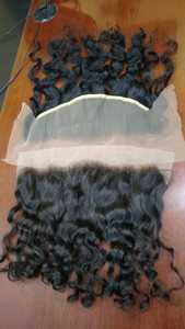 RAW RIZADO SIN ENGRANOS KINKY RIZADO PRE UNIDADO DONANTE INDIO UNISEX ATADO A MANO CABEZA COMPLETA CUTÍCULAS SALUDABLES DE CABELLO - Product Image 5