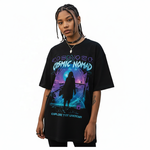 T-shirt streetwear homme de qualité supérieure 2026, 100 % coton, style vintage avec motif graphique personnalisé Glo Gang - Product Image 4