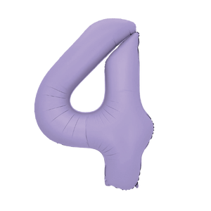 Palloncino Foil Numero 4 Viola 1M per Feste, Riempibile con Elio, Decorazione per Feste - Product Image 3