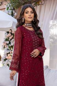 Latest Best Quality Pakistani Bridal Party Wear Women's 3-Piece Chiffon <b>Dress</b> Salwar Kameez Collection Customized Color All - Product Image 4