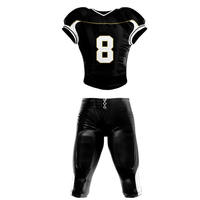 Ensemble de maillots de football américain unisexe grande taille, haute qualité, respirant, séchage rapide, antibactérien, anti-UV, uniforme sportif personnalisé