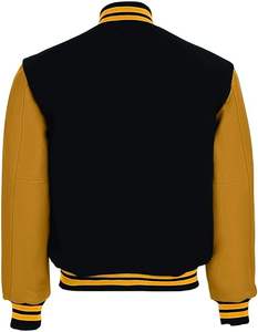 Chaqueta de béisbol de invierno Premium de alta calidad para hombre Estilo de calle de lona de lana y plumón con tela recubierta de servicio OEM - Product Image 2