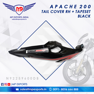 ฝาครอบท้ายรถ RH + tapeset สีดำสำหรับ TVS Apache RTR 2W อะไหล่มีจำหน่ายในราคาที่ดีที่สุด - Product Image 2
