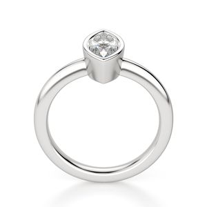 Bague de fiançailles solitaire pour femme avec lunette en diamant taille marquise - Product Image 5