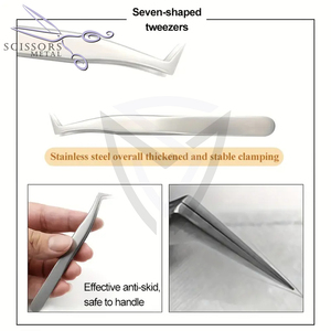 Nouvelles pinces à épiler de précision en acier inoxydable de qualité chirurgicale, durables, avec poignée diamantée, pour extensions de cils, emballage personnalisé écologique - Product Image 6
