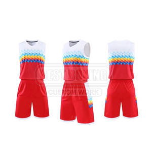 Kit de uniforme de baloncesto personalizado para liga escolar con opciones de logotipo de número de nombre conjunto de uniforme de baloncesto de dos piezas - Product Image 1