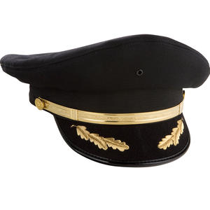 Gorras de capitán personalizadas con opciones de tela de lana bordadas a mano, sombreros de estilo uniforme disponibles para uso formal y de eventos - Product Image 1