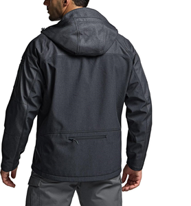 Chaqueta Softshell con Capucha para Hombre, Impermeable, Forrada de Forro Polar, Chaqueta de Lluvia Ligera, Cortavientos, Abrigo de Invierno para Senderismo al Aire Libre - Product Image 2