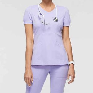 Bata de Laboratorio y Uniforme Médico para Mujer, Conjunto de Tela de Punto de Poliéster/Algodón con Bordado Personalizado 2025 - Product Image 2