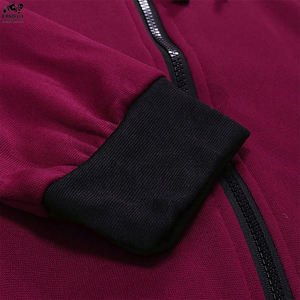 Sweat à Capuche d'Entraînement avec Fermeture Éclair pour Homme, Couleur Unie, en Coton Mélangé, pour Unisexe - Product Image 4