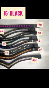 Venta al por mayor de cuero negro de calidad superior Brow-Band Horse Riding Tack Excelente valor con relleno suave para entusiastas de la equitación - Product Image 3