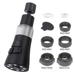 ¡Hola! Grifo de Cocina Moderno Plateado con 3 Funciones, Rociador con 6 Adaptadores, Material ABS, Boquilla Extraíble Compatible con Diversos Grifos - Product Image 6