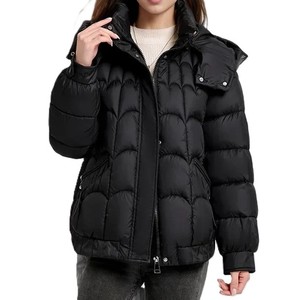 Chaqueta de invierno a prueba de viento con capucha de alta calidad, chaqueta acolchada informal con cremallera, chaqueta acolchada elegante de color personalizado para mujer - Product Image 6