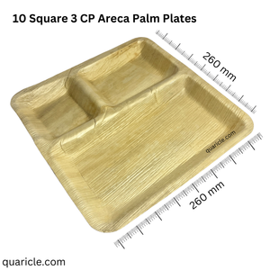 Vajilla y platos cuadrados desechables de hoja de palma y bambú Areca semiautomatizados con cuchara incluida para fiestas - Product Image 3