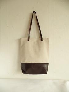 Wholesale Custom Logo Large Capacity Durable Cotton Canvas Tote <b>Bag</b> Leather Handle Straps Portable Fashion <b>Accessory</b> LCTG-0003 - Product Image 5